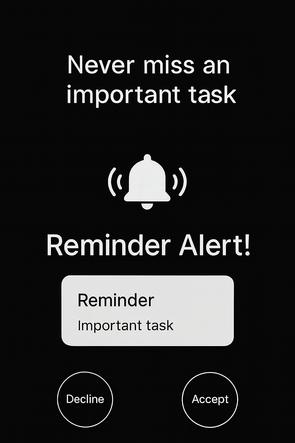 reminder alert UI